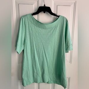 PENDLETON Women’s Mint Green 100% Cotton Short Sleeve Top Size XL.